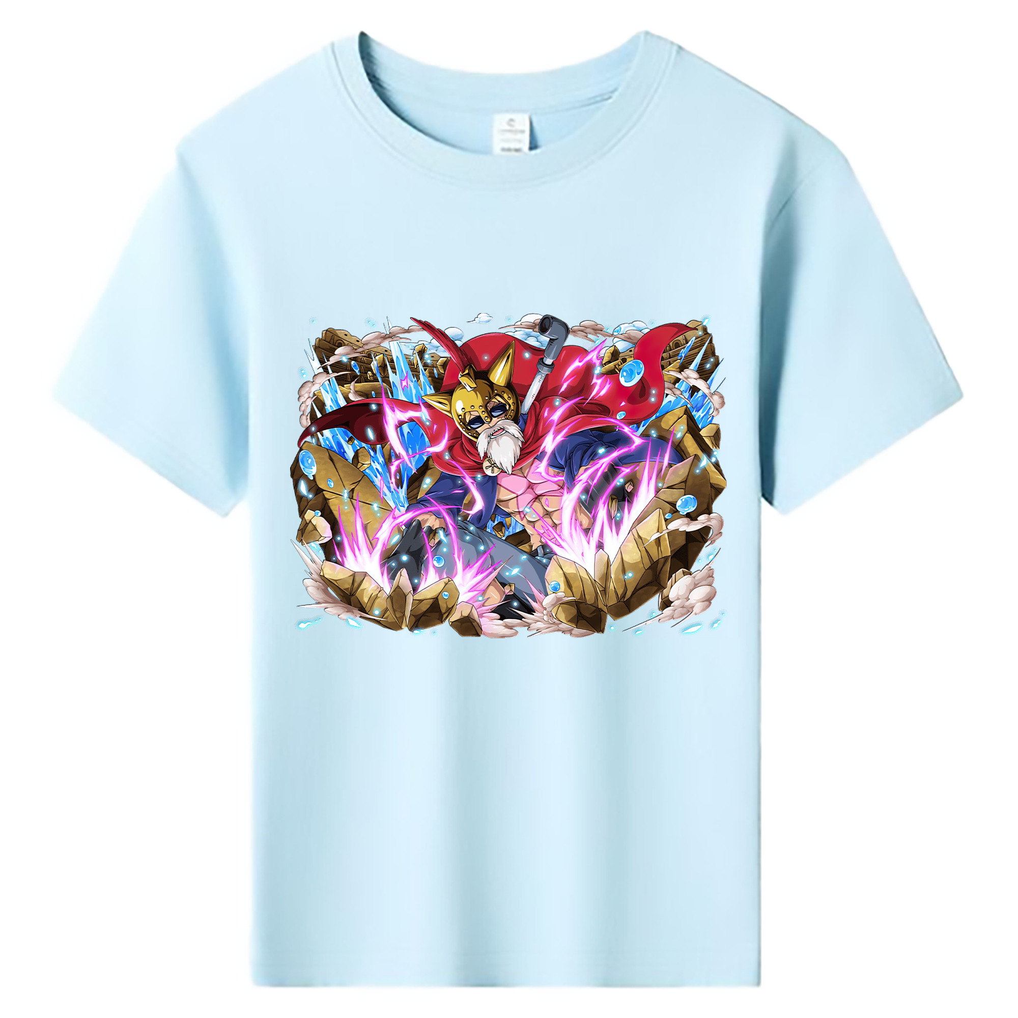 ワンピース モンキー・D・ルフィ ONE PIECE Monkey D. Luffy 綿100％キッズTシャツ（フロントプリント）